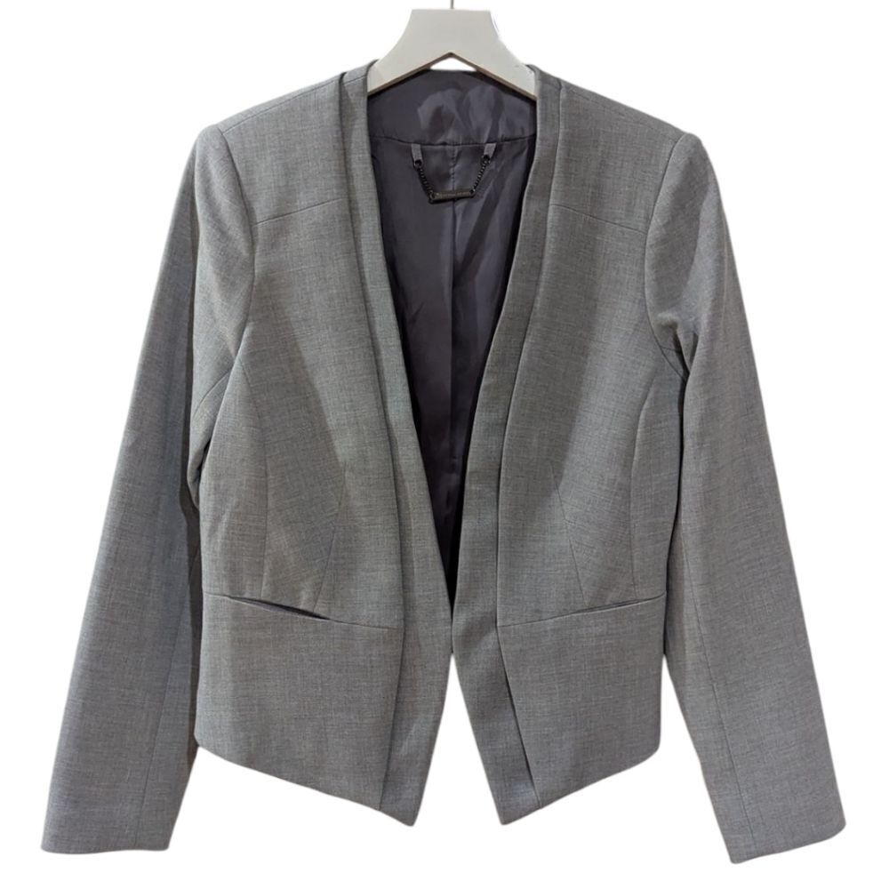 Trina Turk Gray Women's 10 Collarless Blazer NWT